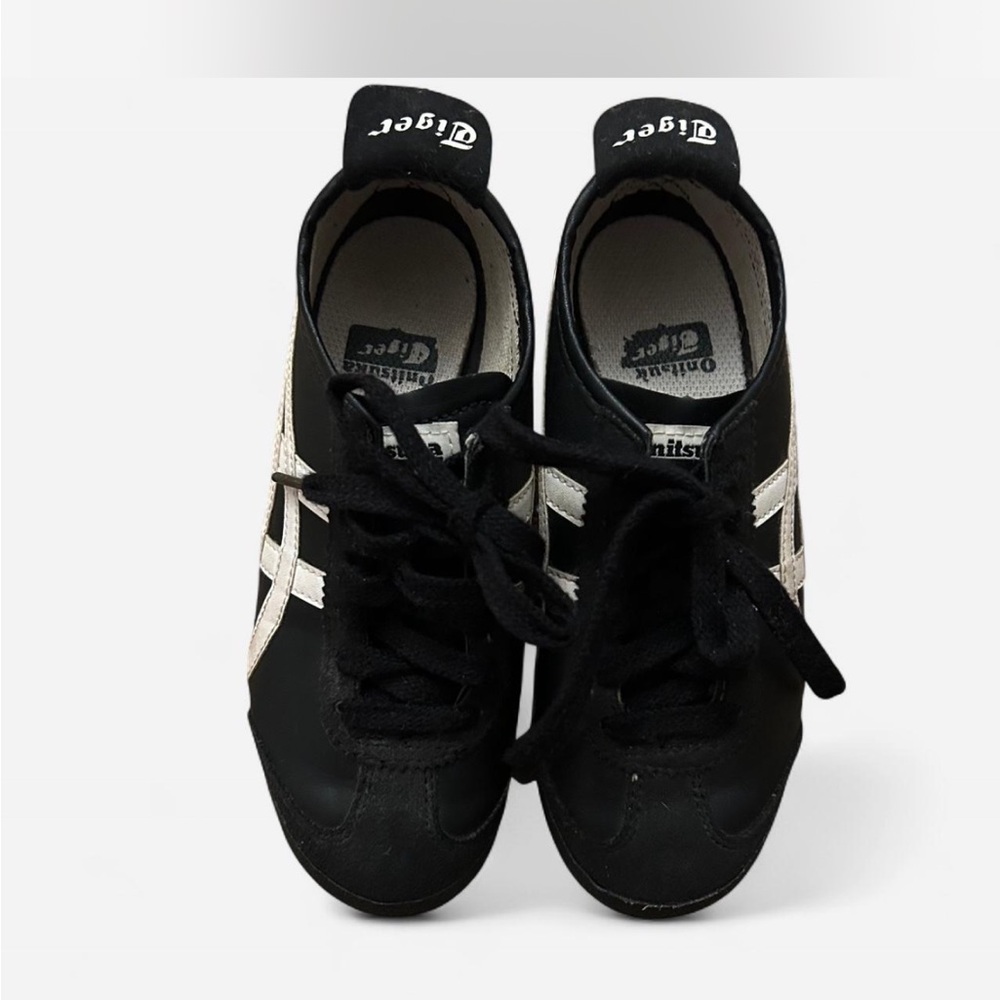 Onitsuka Tiger by Asics Kids Black and Cream Sneakers